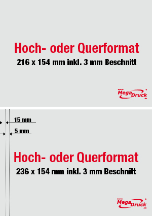 DIN A5 mit Umschlag, 4-farbig - Sammelform